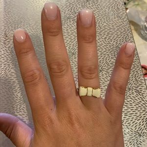 Kate spade white bow ring